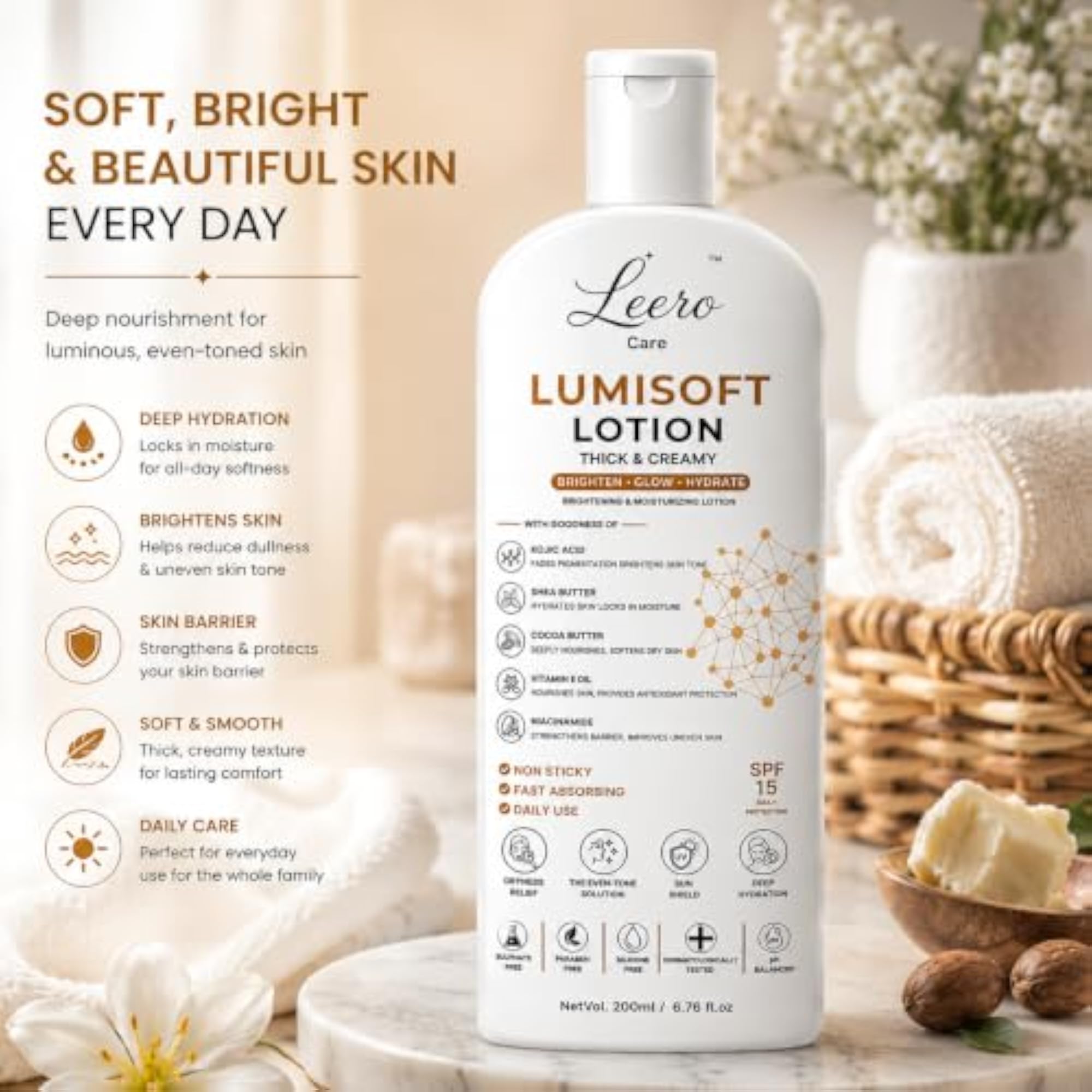 Lumisoft Brightening & Moisturising Lotion with SPF15